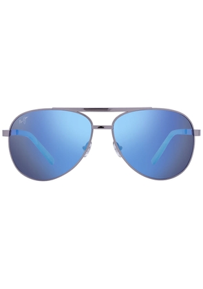 Maui Jim Seacliff Blue Hawaii Pilot Unisex Sunglasses B831-02D 61