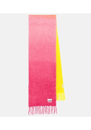 Ganni Ombré mohair-blend scarf