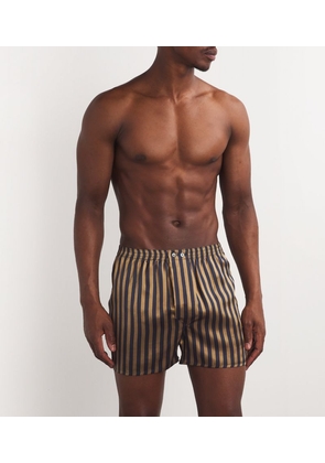 Derek Rose Silk Striped Boxer Shorts