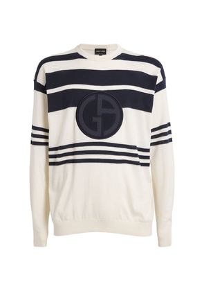 Giorgio Armani Striped Logo Sweater