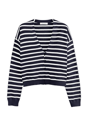 Chinti & Parker Cotton-Linen Striped Breton Cardigan
