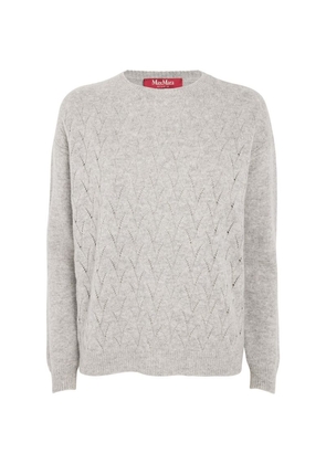 Max Mara Wool-Cashmere Eyelet Sweater