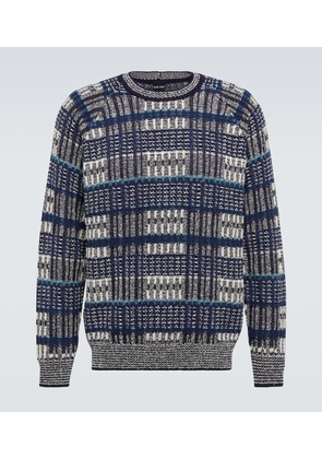 Giorgio Armani Checked cotton-blend sweater