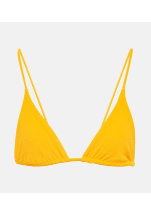 Jade Swim Via triangle terry bikini top
