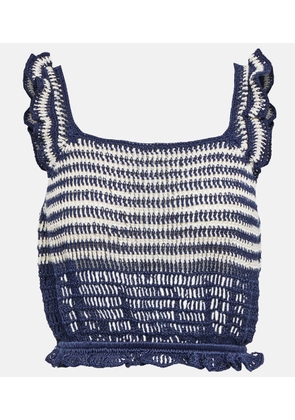 Anna Kosturova Striped crochet top