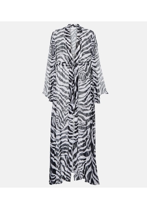 Alexandra Miro Betty zebra-print chiffon beach dress