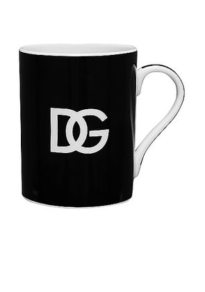 Dolce & Gabbana Casa Dg Logo Mug in Black - Black. Size all.
