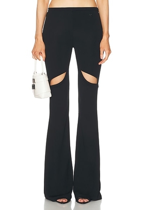 Courreges Ellipse Zip Crepe Jersey Bootcut Pant in Black - Black. Size 34 (also in 36, 38, 40).