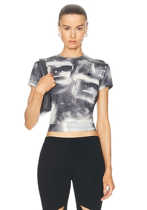 Acne Studios All Over Paint Face Shirt in Black & White - Black. Size L (also in S, XS).