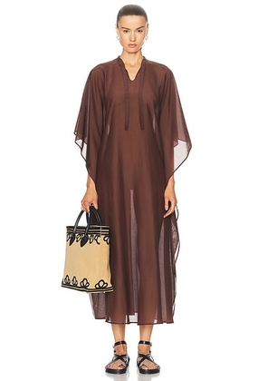 BODE Cove Kaftan in Brown - Brown. Size L (also in M, S, XS).