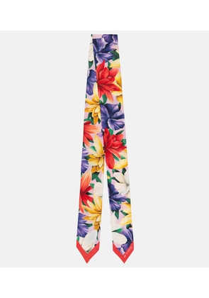 Etro Floral silk twill scarf