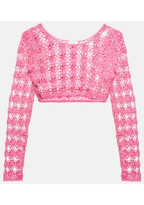 Anna Kosturova Bella crochet cotton crop top