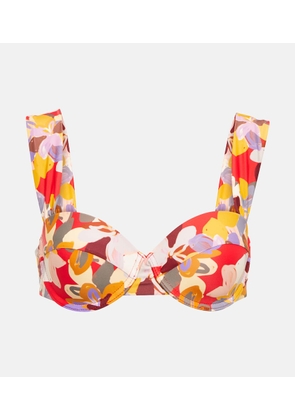 Rebecca Vallance Santiago printed bikini top
