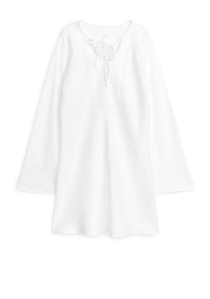 Mini Linen Dress - White