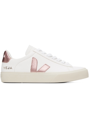 VEJA White & Pink Campo Sneakers