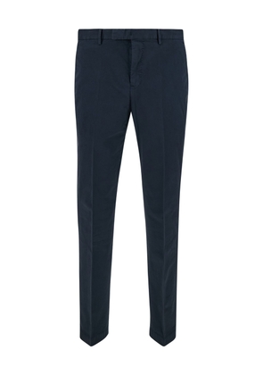 Pt Torino Sartorial Slim Fit Blu Trousers In Cotton Blend Man