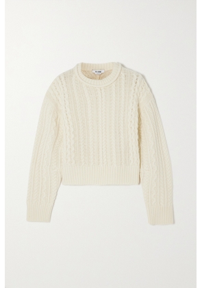 RE/DONE - Cable-knit Wool Sweater - Cream - x small,small,medium,large