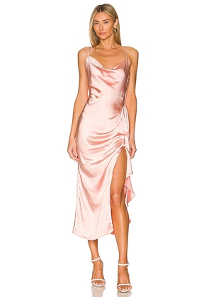 ELLIATT X REVOLVE Cordae Midi Dress in Pink. Size S.