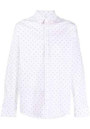 Michael Kors slim-fit floral-print shirt - White