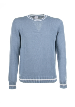 Eleventy Light Blue Crew-Neck Sweater
