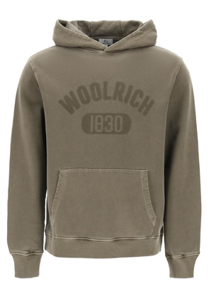 Woolrich vintage-look hoodie with logo print and - XL Khaki