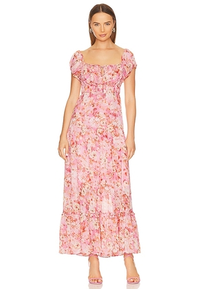 ASTR the Label Roseline Dress in Pink. Size L, S.