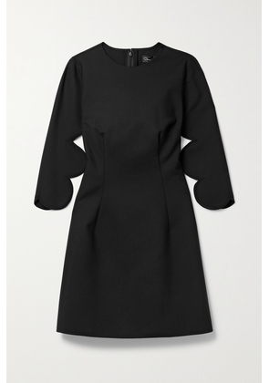 Oscar de la Renta - Scalloped Stretch Wool-blend Mini Dress - Black - US0,US2,US4,US6,US8,US10,US12