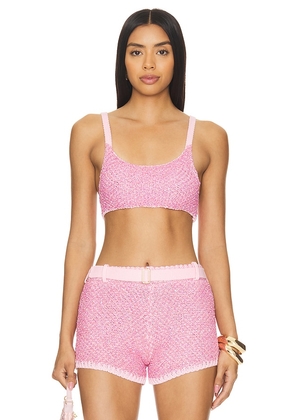Asta Resort x REVOLVE Grace Sequin Bralette in Pink. Size S, XS.