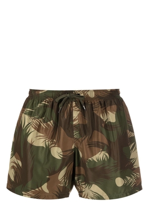 Moschino abstract-print swim shorts - Green