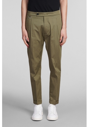 Low Brand Riviera Pants In Green Cotton