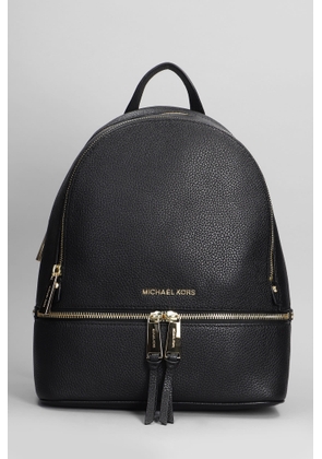 Michael Kors Rhea Backpack In Black Leather