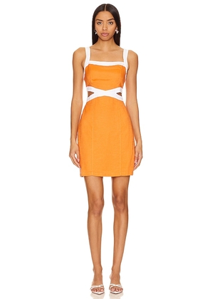 MINKPINK Jacques Contrast Mini Dress in Orange. Size XL.
