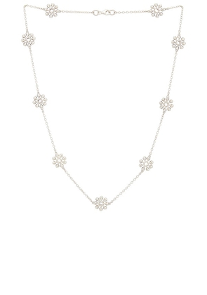 MAPLE Orbit Chain Necklace in Metallic Silver. Size 60mm.