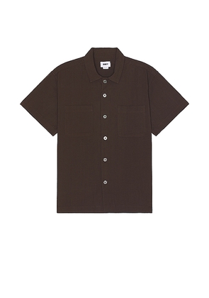 Obey Sunrise Shirt in Brown. Size S.