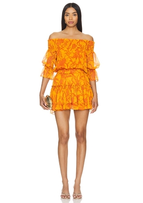 MISA Los Angeles Darla Dress in Orange. Size L, S, XL, XS, XXS.