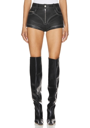 Lovers and Friends Sabrina Faux Leather Short in Black. Size M, S, XL, XS, XXS.