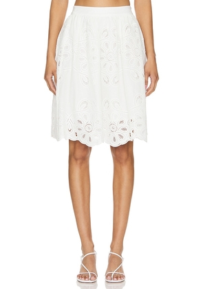 LPA Aria Skirt in White. Size M, S, XL, XS, XXS.