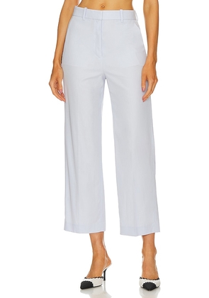Theory High Waisted Straight Leg Pant in Baby Blue. Size 4, 6.