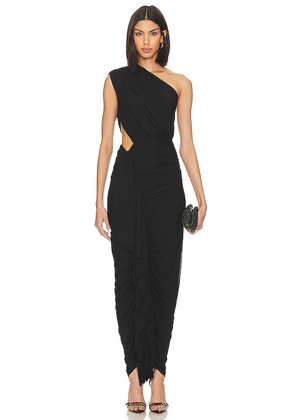superdown Juliet Midi Dress in Black. Size M, S, XL, XXS.