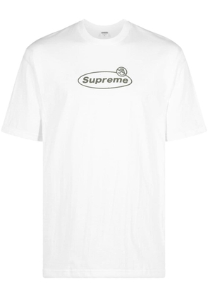Supreme Warning logo-print cotton T-shirt - White