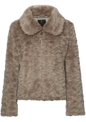 Unreal Fur Mystique faux-fur cropped jacket - Neutrals