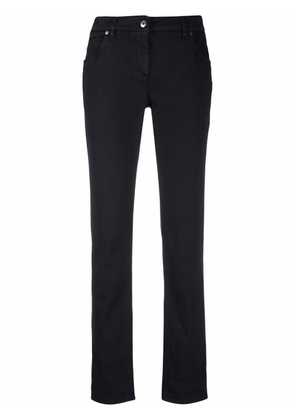 Brunello Cucinelli rolled-edge straight-leg trousers - Black
