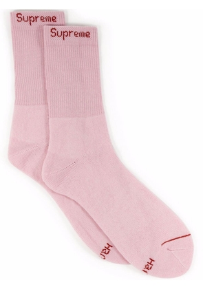 Supreme x Hanes crew socks (pack of 4) - Pink