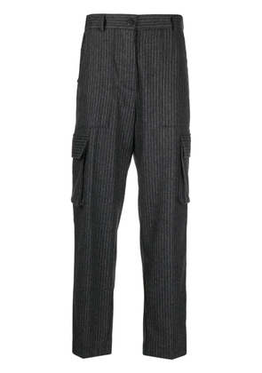 Forte Forte pinstripe-pattern cargo trousers - Grey