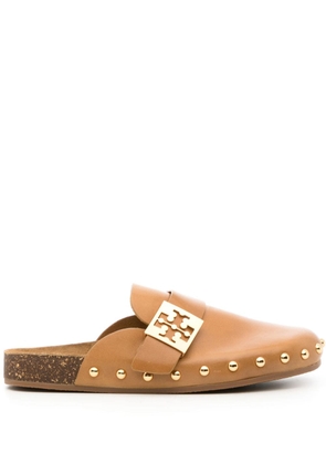 Tory Burch Mellow logo-plaque leather mules - Brown