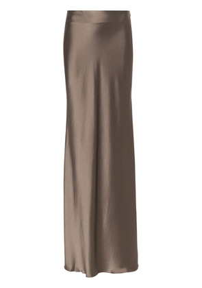 Nanushka Fea satin-finish maxi skirt - Brown