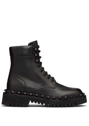 Valentino Garavani Rockstud 50mm leather ankle boots - Black