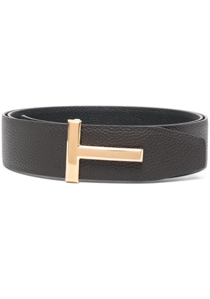 TOM FORD Ridge T leather belt - Brown