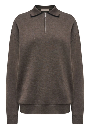 12 STOREEZ wool-blend zip-up sweatshirt - Brown