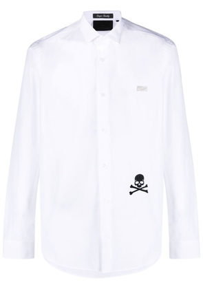 Philipp Plein skull-detail cotton shirt - White